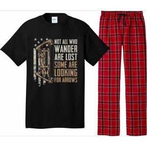 Not All Are Lost Some Looking For Arrows Bow Funny Archery Pajama Set