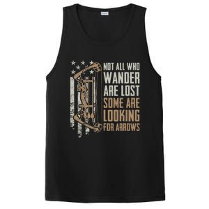 Not All Are Lost Some Looking For Arrows Bow Funny Archery PosiCharge Competitor Tank