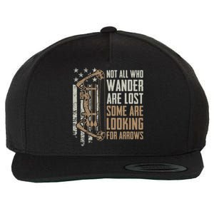 Not All Are Lost Some Looking For Arrows Bow Funny Archery Wool Snapback Cap