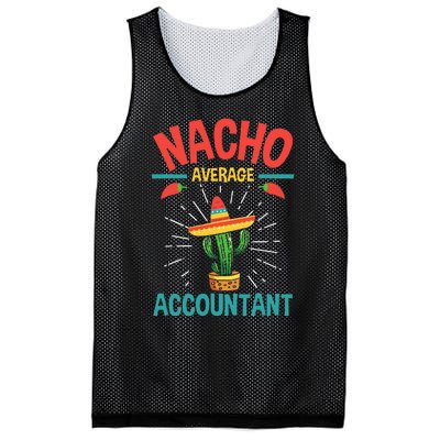 Nacho Average Accountant Accounting Bookkeeping Bookkeeper Mesh Reversible Basketball Jersey Tank