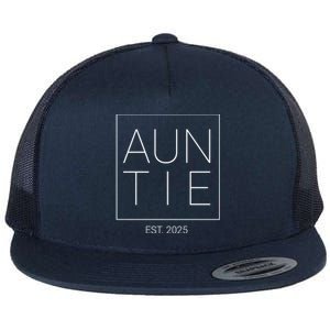 New Aunt Auntie 2025 Gift Flat Bill Trucker Hat