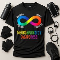 Neurodiversity Awareness ADHD Autism Dyslexia Tourette Cooling Performance Crew T-Shirt