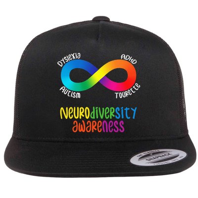Neurodiversity Awareness ADHD Autism Dyslexia Tourette Flatbill Hat