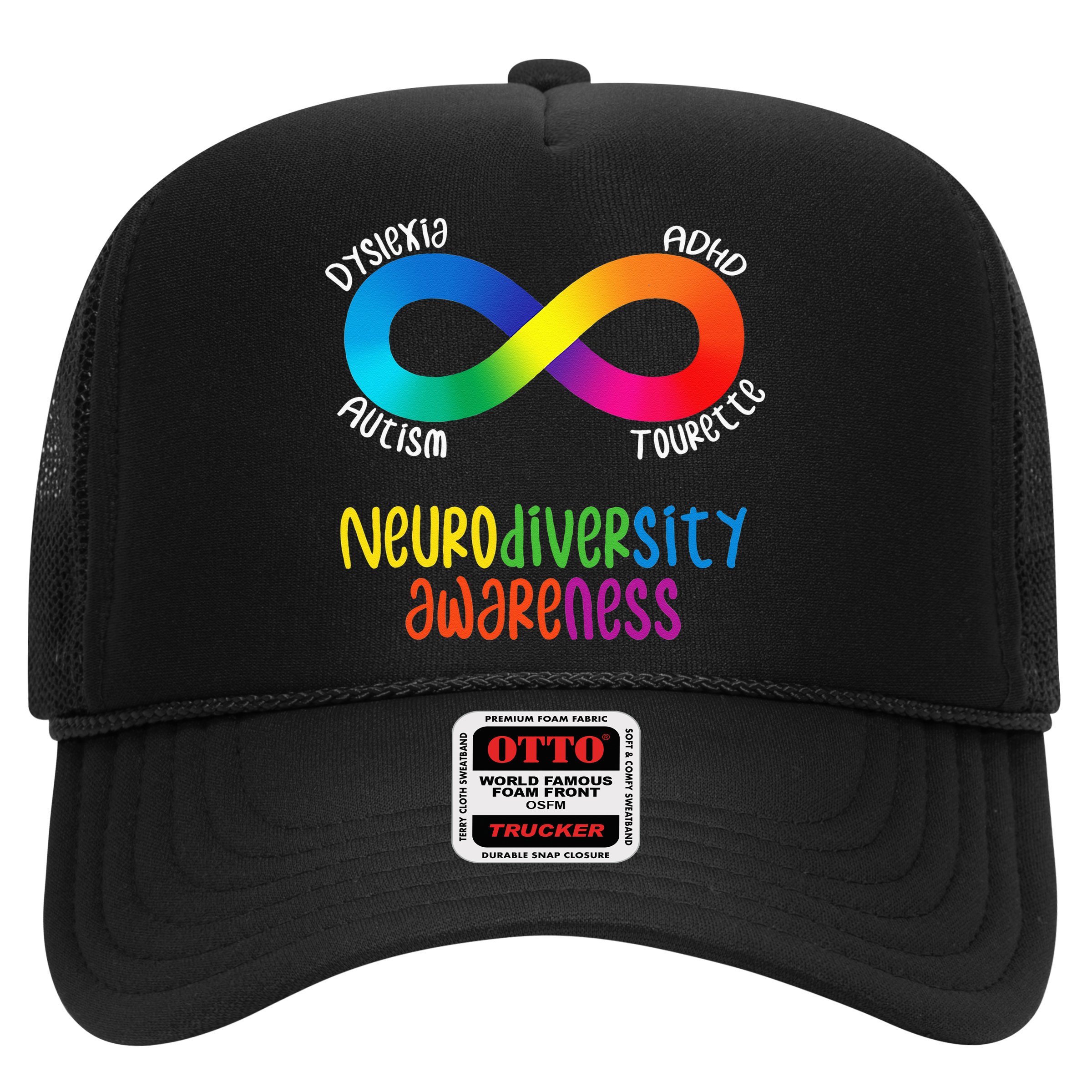 Neurodiversity Awareness ADHD Autism Dyslexia Tourette Hat