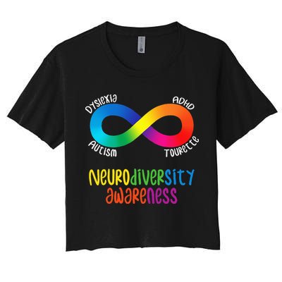 Neurodiversity Awareness ADHD Autism Dyslexia Tourette Crop Top