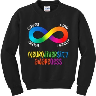 Neurodiversity Awareness ADHD Autism Dyslexia Tourette Kids Sweatshirt