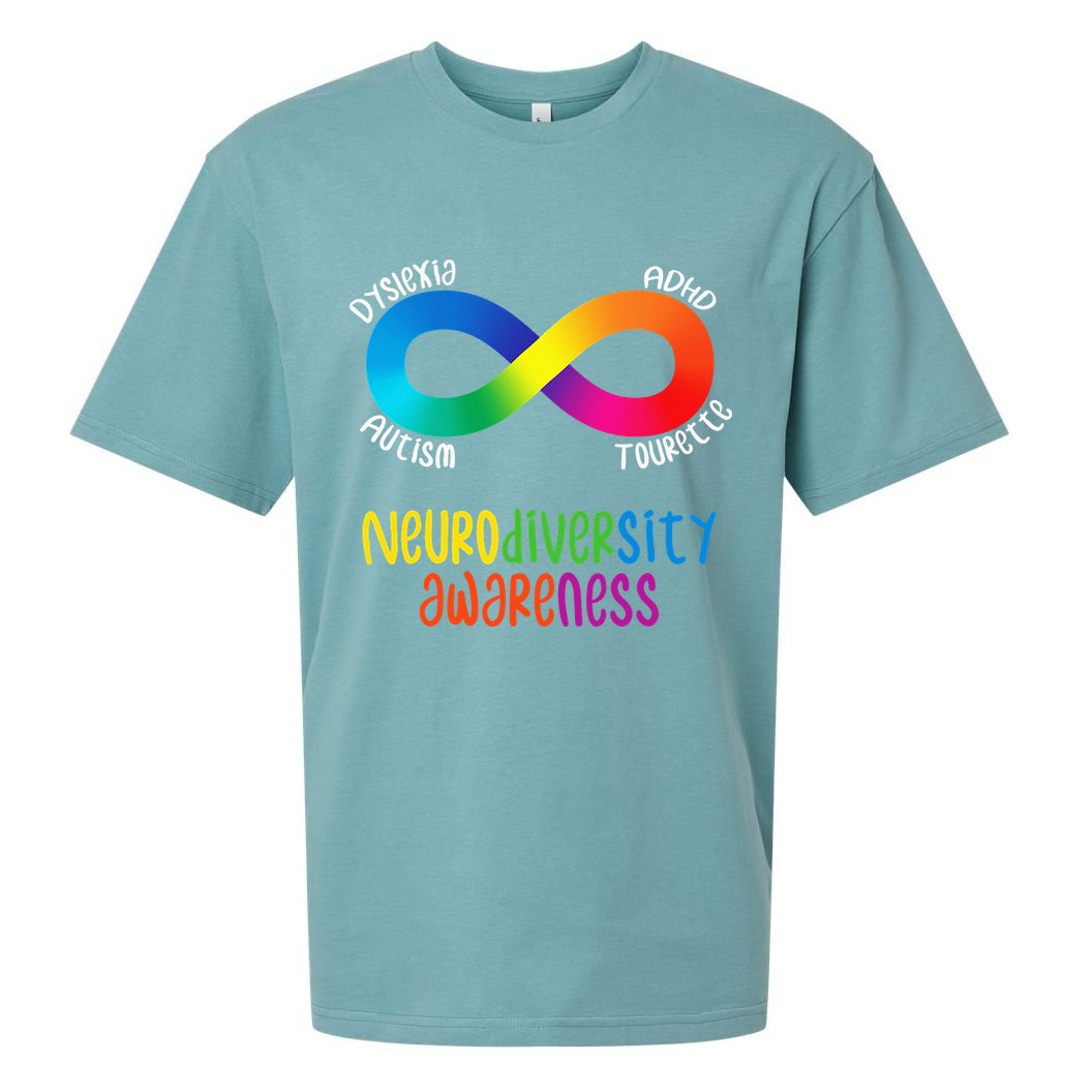 Neurodiversity Awareness ADHD Autism Dyslexia Tourette Sueded Cloud Jersey T-Shirt