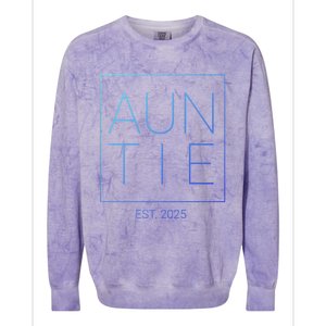 New Aunt Auntie 2025 Gift Colorblast Crewneck Sweatshirt