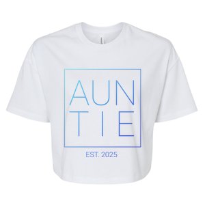 New Aunt Auntie 2025 Gift Bella+Canvas Jersey Crop Tee