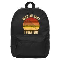 Need An Ark I Noah Guy Funny Christian 16 in Basic Backpack