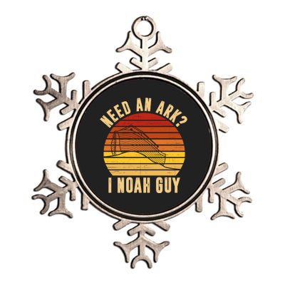 Need An Ark I Noah Guy Funny Christian Metallic Star Ornament