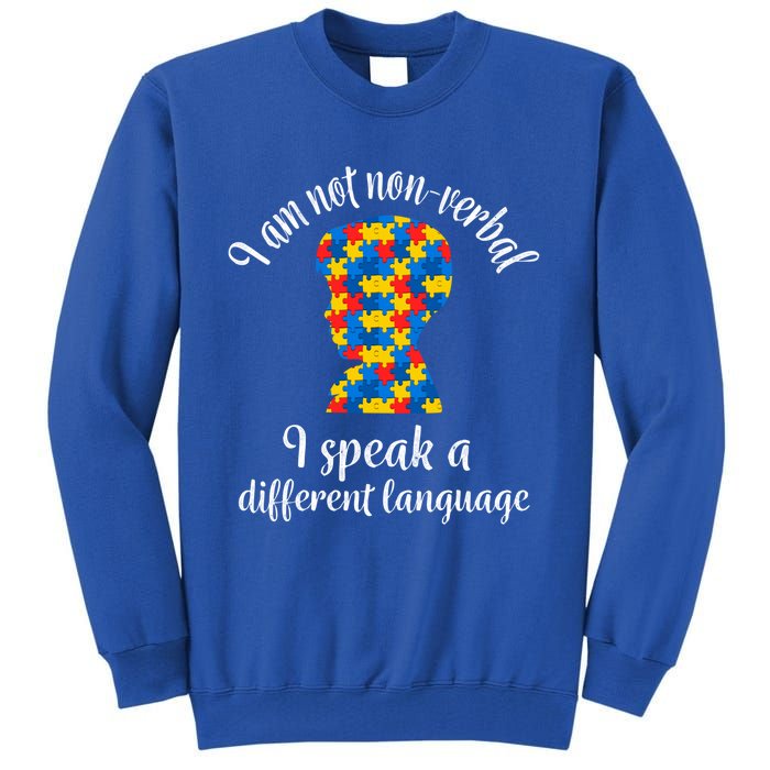 NonVerbal Autism Awareness Speech Problem Meaningful Gift Tall Sweatshirt