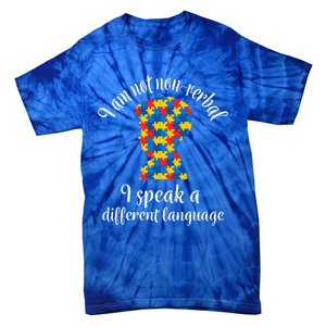 NonVerbal Autism Awareness Speech Problem Meaningful Gift Tie-Dye T-Shirt