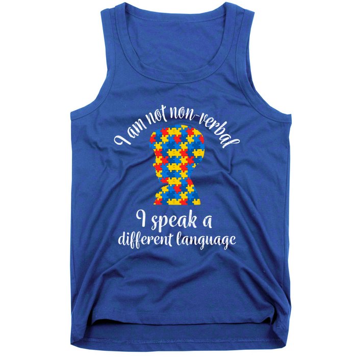 NonVerbal Autism Awareness Speech Problem Meaningful Gift Tank Top