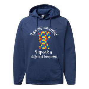 NonVerbal Autism Awareness Speech Problem Meaningful Gift Performance Fleece Hoodie