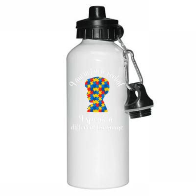 NonVerbal Autism Awareness Speech Problem Meaningful Gift Aluminum Water Bottle