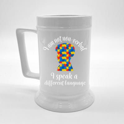 NonVerbal Autism Awareness Speech Problem Meaningful Gift Beer Stein