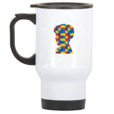 NonVerbal Autism Awareness Speech Problem Meaningful Gift Stainless Steel Travel Mug