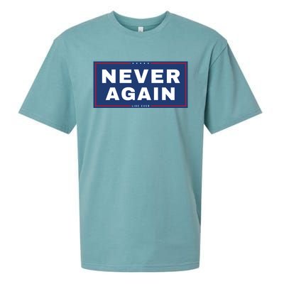 Never Again Anti Trump Sueded Cloud Jersey T-Shirt