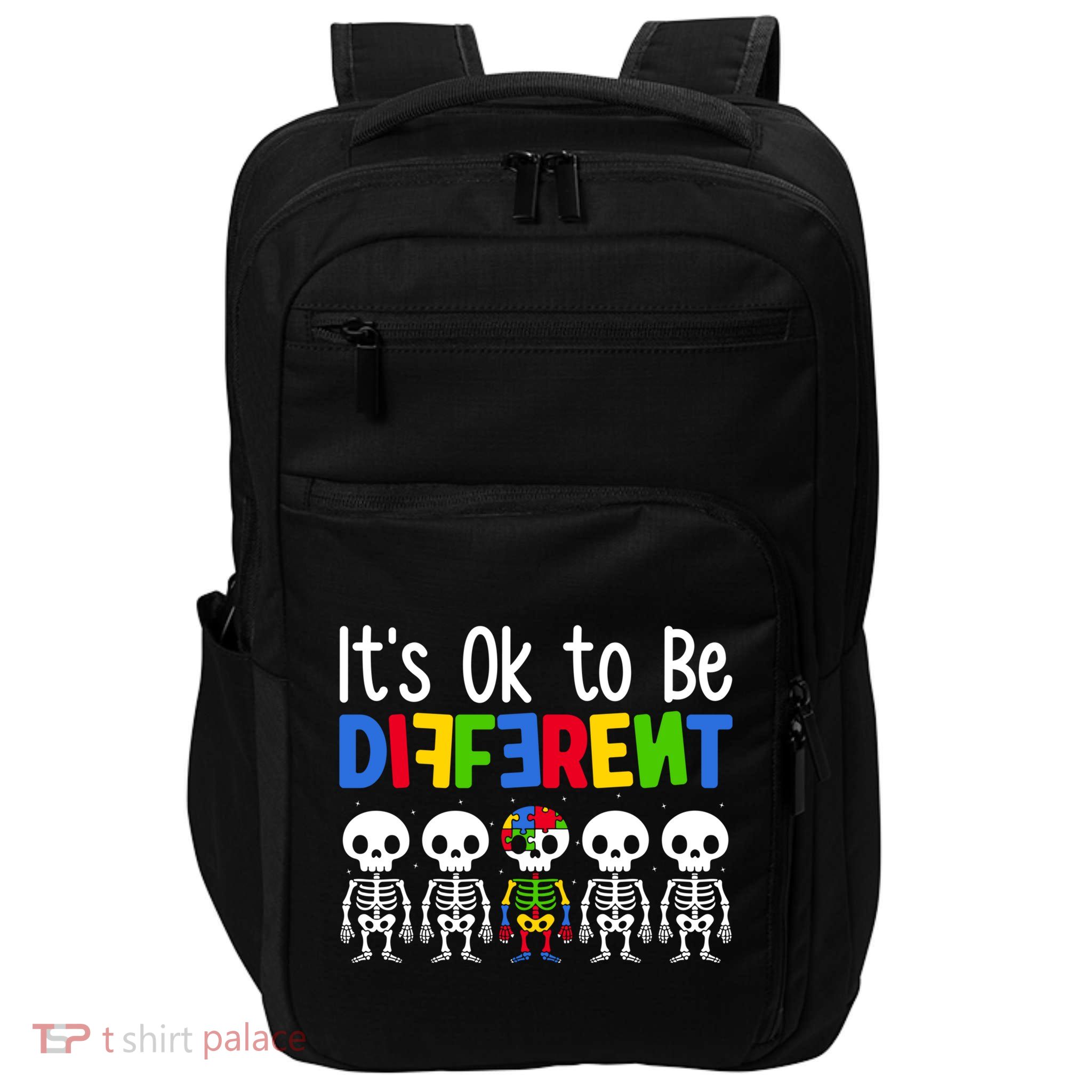 Neurodiversity Autism Awareness ItS Ok To Be Different Gift Impact Tech Backpack