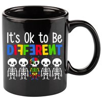 Neurodiversity Autism Awareness ItS Ok To Be Different Gift 11oz C Handle Ceramic Mug
