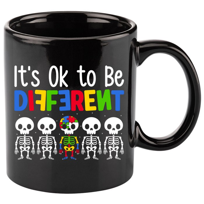 Neurodiversity Autism Awareness ItS Ok To Be Different Gift 11oz C Handle Ceramic Mug