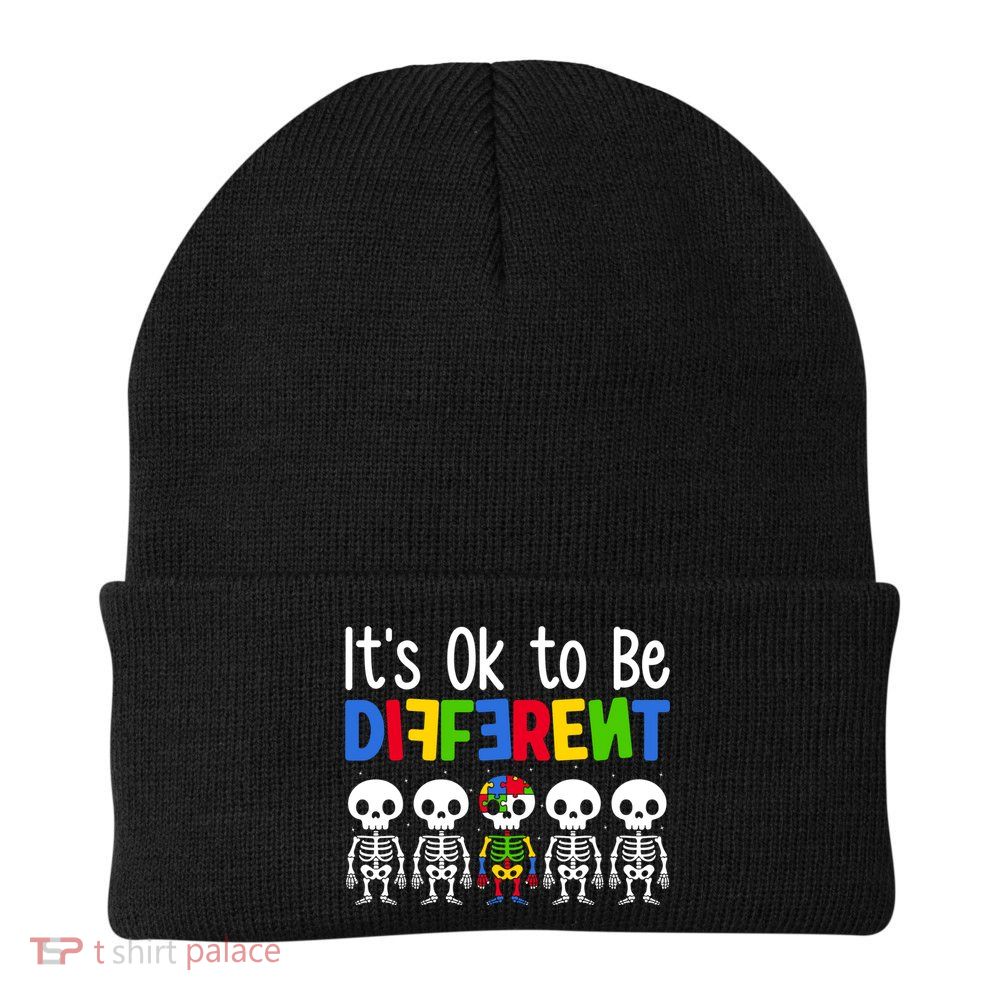 Neurodiversity Autism Awareness ItS Ok To Be Different Gift Beanie