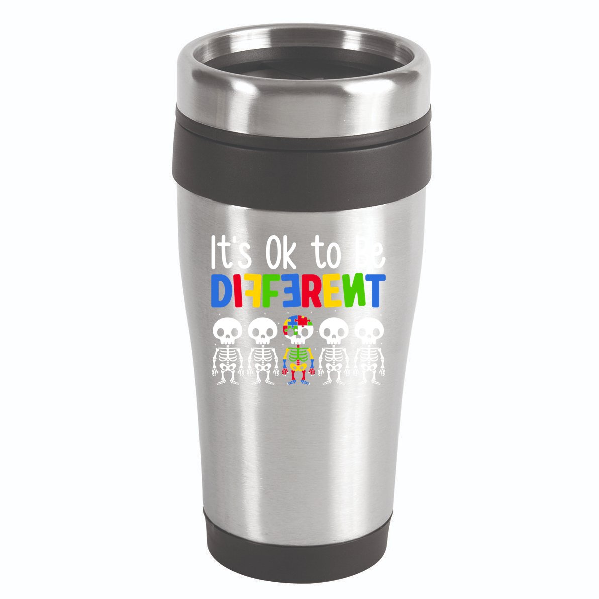 Neurodiversity Autism Awareness ItS Ok To Be Different Gift 16oz Travel Tumbler