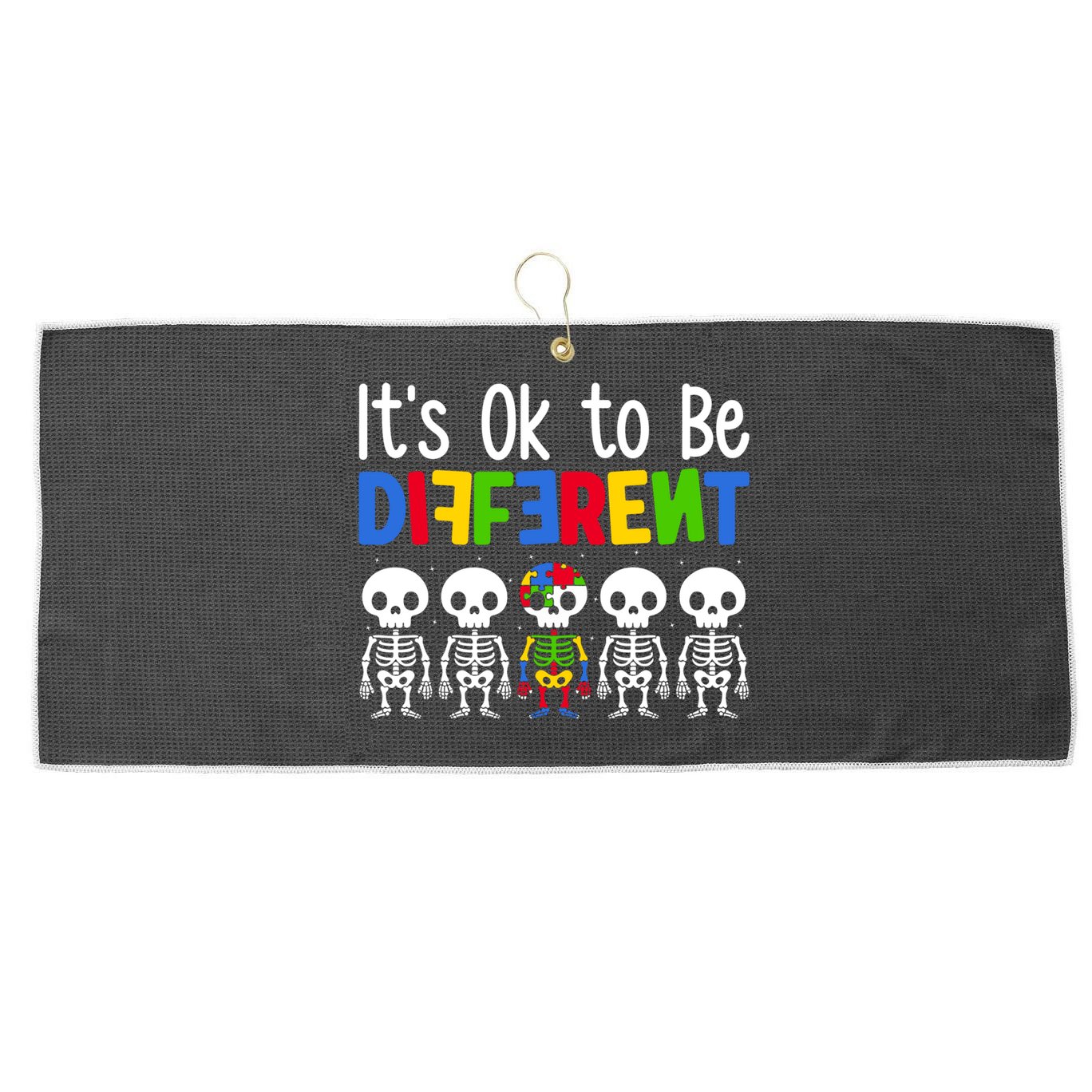 Neurodiversity Autism Awareness ItS Ok To Be Different Gift Large Microfiber Waffle Golf Towel