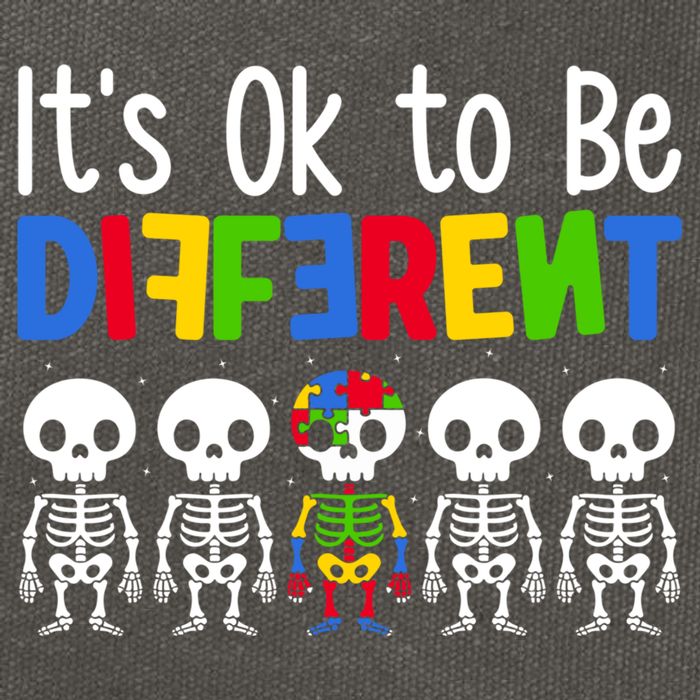 Neurodiversity Autism Awareness ItS Ok To Be Different Gift Cotton Canvas Backpack