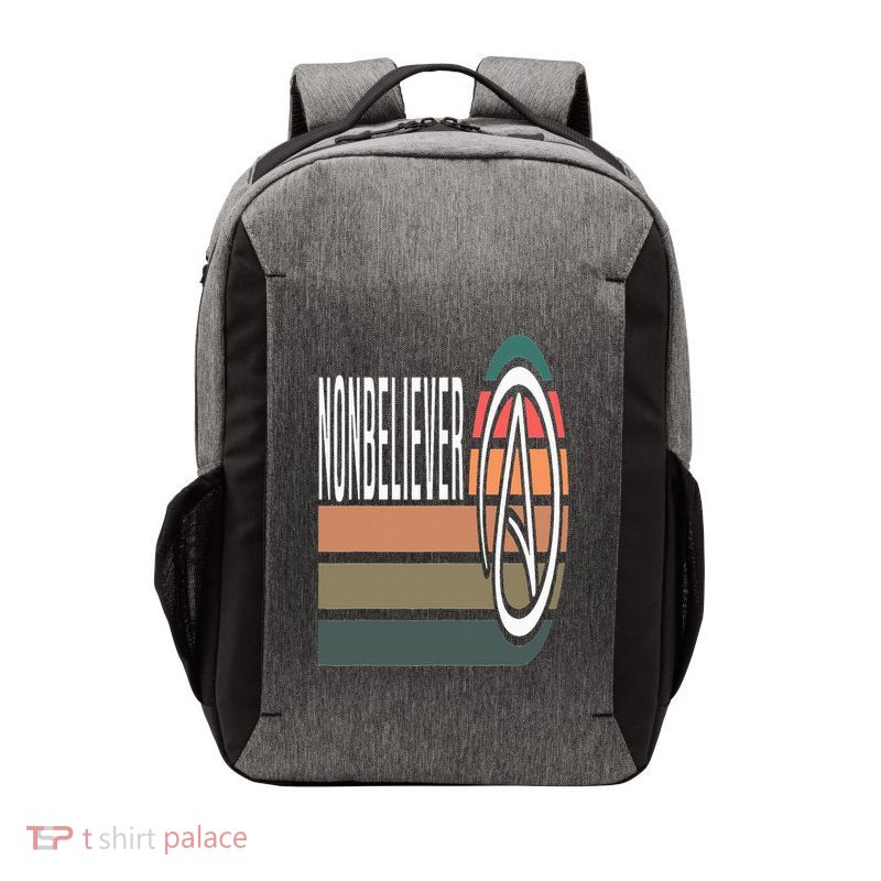 Nonbeliever AntiReligion Agnostic Blackcraft Atheist Vector Backpack