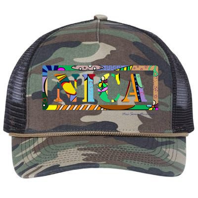 Nica Art Asi Somos Nicaragua Retro Rope Trucker Hat Cap