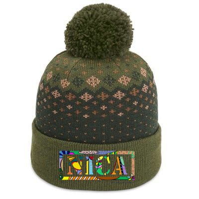 Nica Art Asi Somos Nicaragua The Baniff Cuffed Pom Beanie