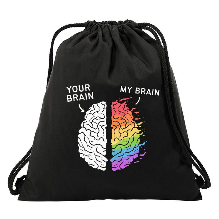 Neurodivergent ADHD ASD Aspergers Autism Neurodiversity Drawstring Bag