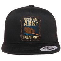 Need An Ark I Noah Guy Funny Christian Humor Bible Pun Boat  Flat Bill Trucker Hat