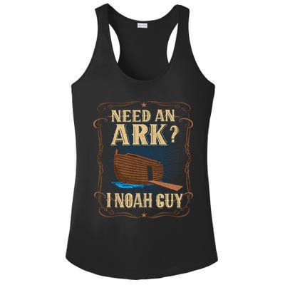 Need An Ark I Noah Guy Funny Christian Humor Bible Pun Boat  Ladies PosiCharge Competitor Racerback Tank
