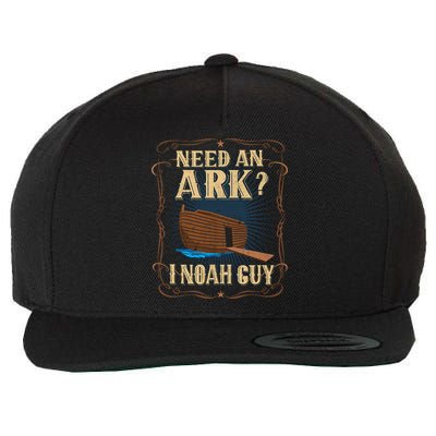 Need An Ark I Noah Guy Funny Christian Humor Bible Pun Boat  Wool Snapback Cap