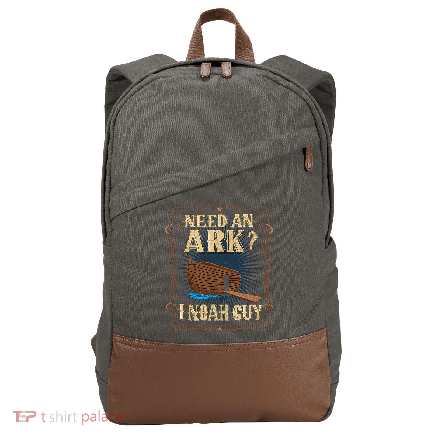 Need An Ark I Noah Guy Funny Christian Humor Bible Pun Boat  Cotton Canvas Backpack