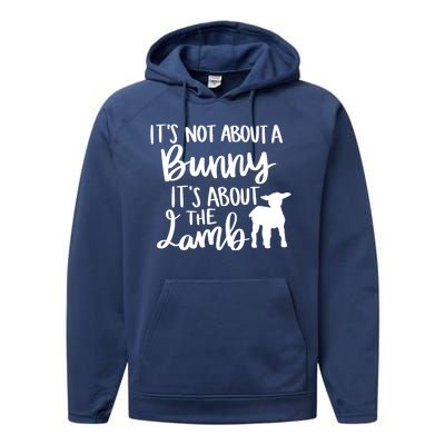 Not About A Bunny It's About The Lamb Performance Fleece Hoodie