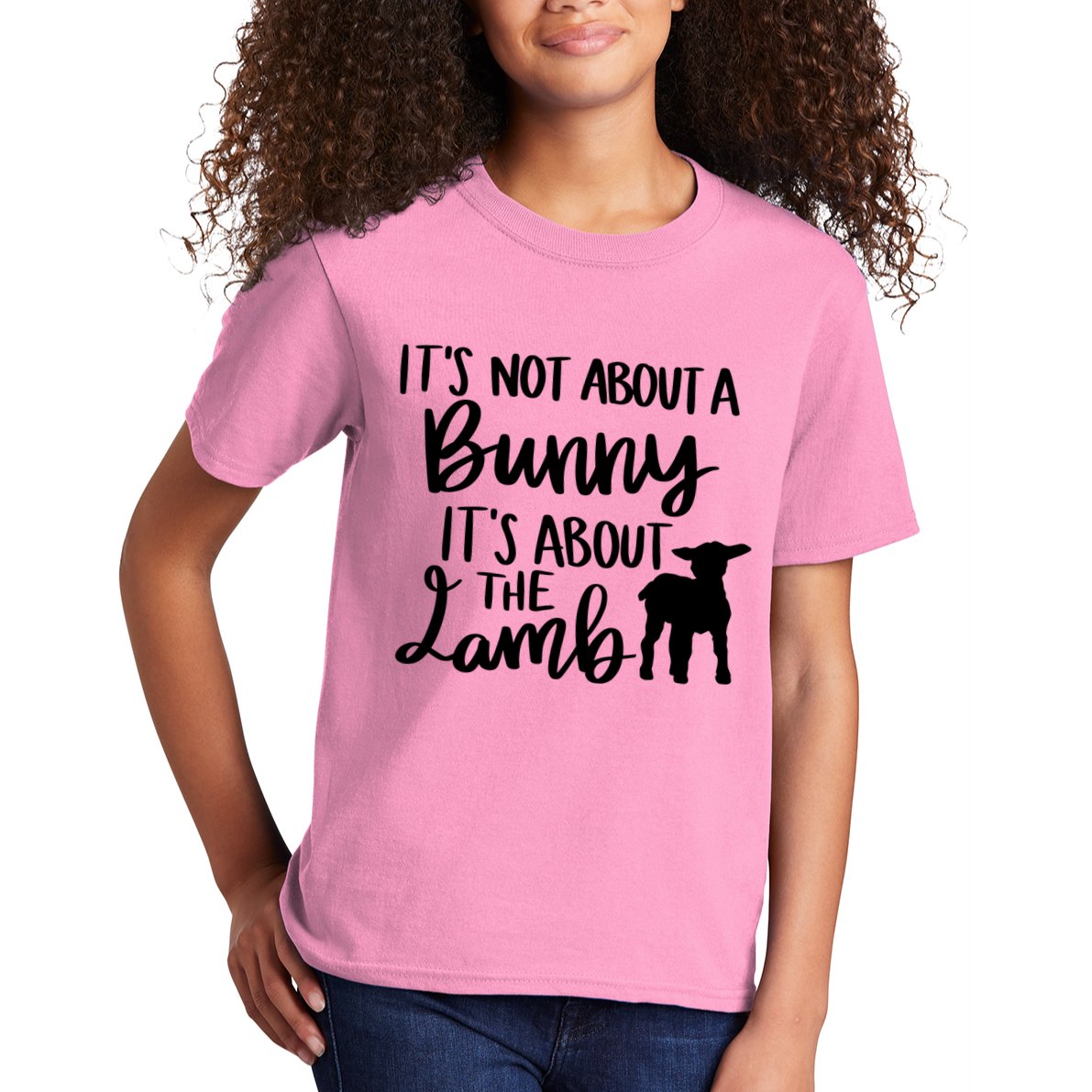 Not About A Bunny It's About The Lamb Kids T-Shirt