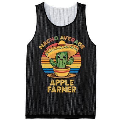 Nacho Average Apple Farmer Mexican Cinco De Mayo Farming Mesh Reversible Basketball Jersey Tank
