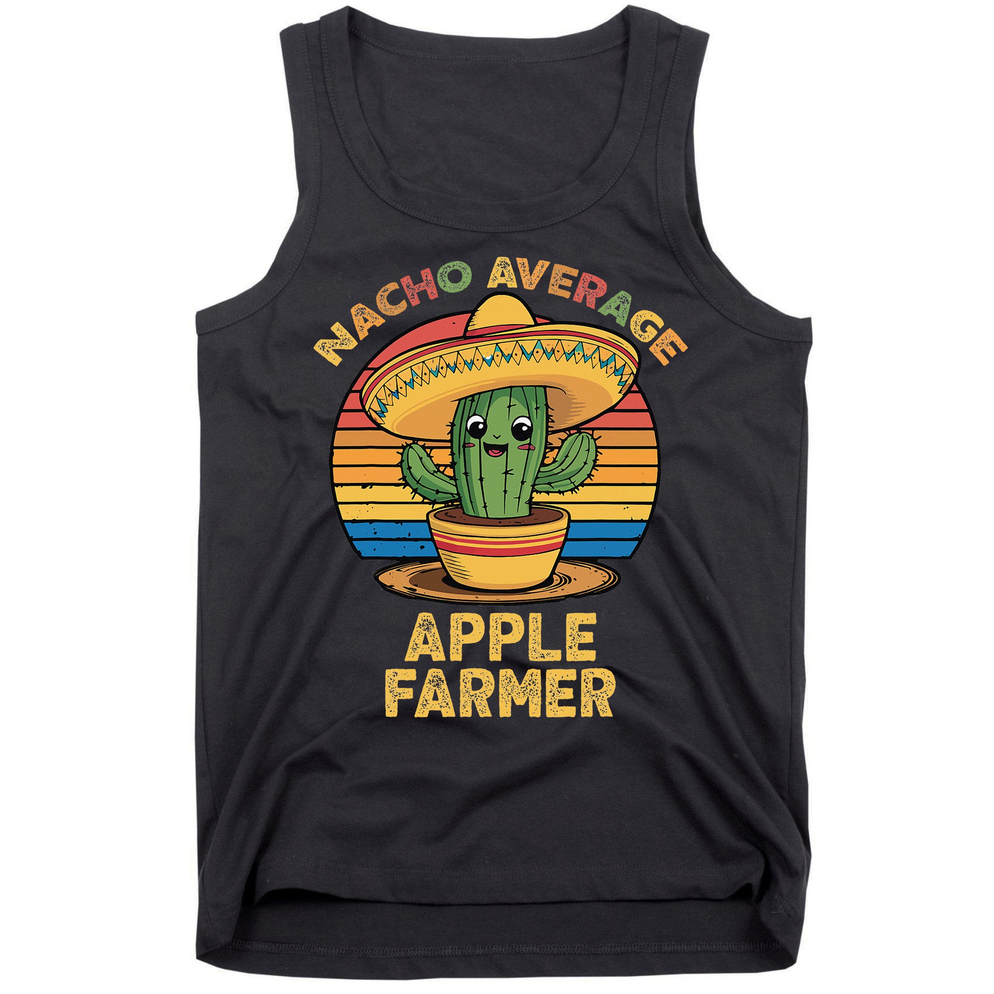 Nacho Average Apple Farmer Mexican Cinco De Mayo Farming Tank Top