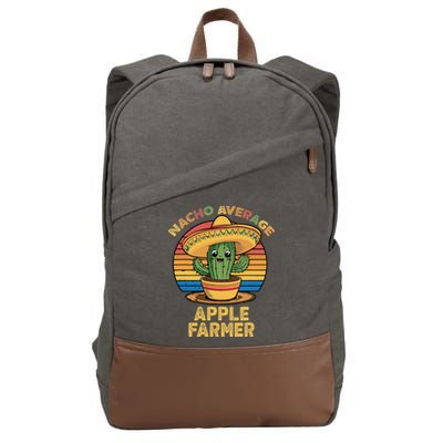 Nacho Average Apple Farmer Mexican Cinco De Mayo Farming Cotton Canvas Backpack