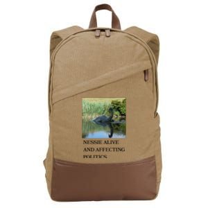 Nessie Alive And Affecting Politics Cotton Canvas Backpack