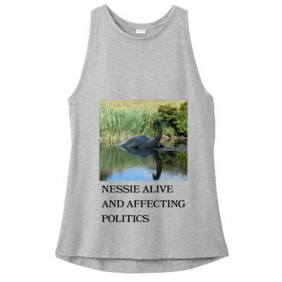 Nessie Alive And Affecting Politics Ladies PosiCharge Tri-Blend Wicking Tank
