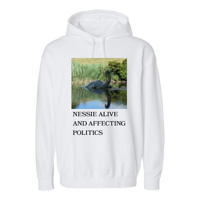 Nessie Alive And Affecting Politics Garment-Dyed Fleece Hoodie