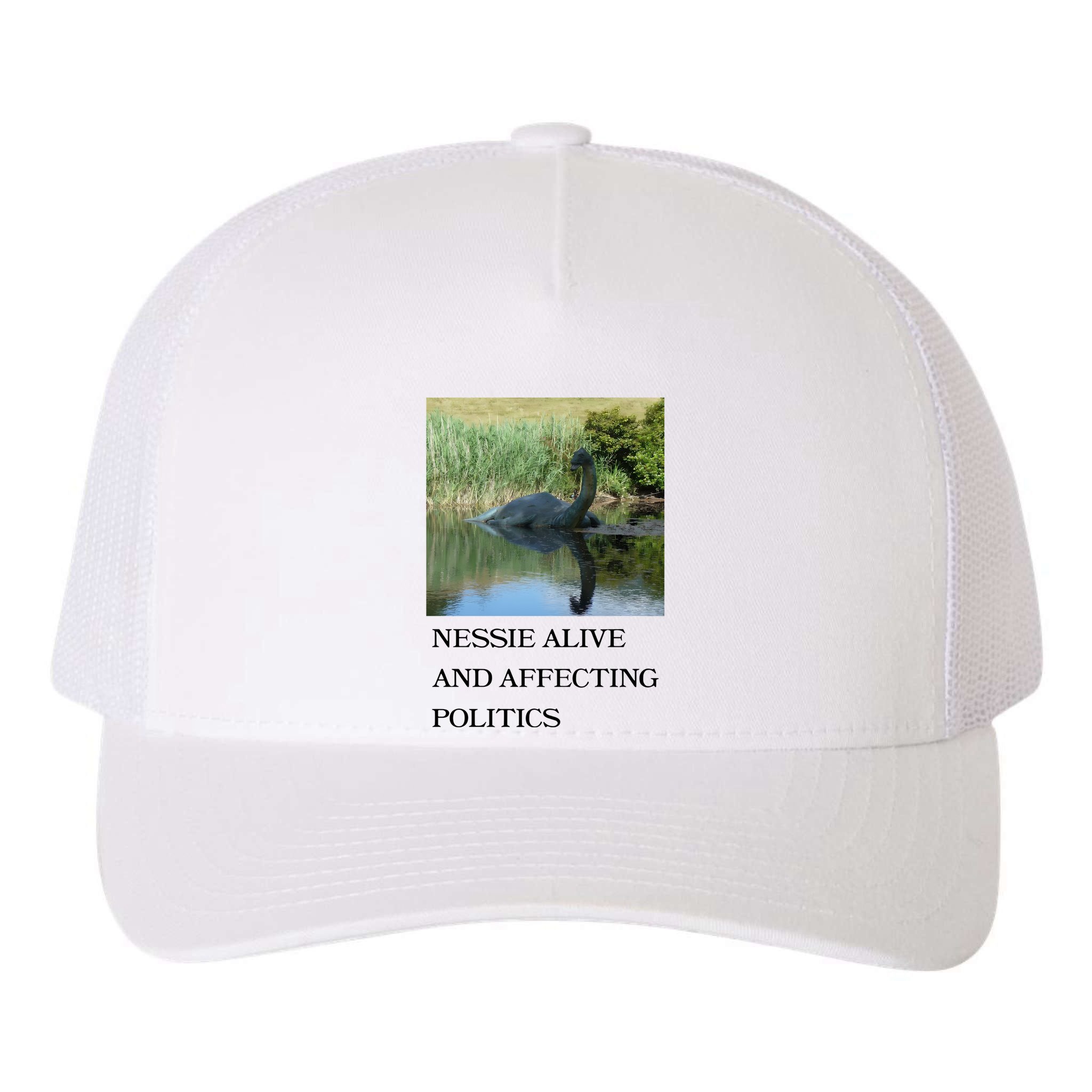 Nessie Alive And Affecting Politics Yupoong Adult 5-Panel Trucker Hat