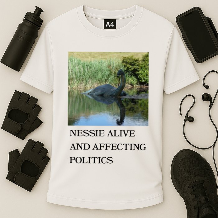 Nessie Alive And Affecting Politics Cooling Performance Crew T-Shirt