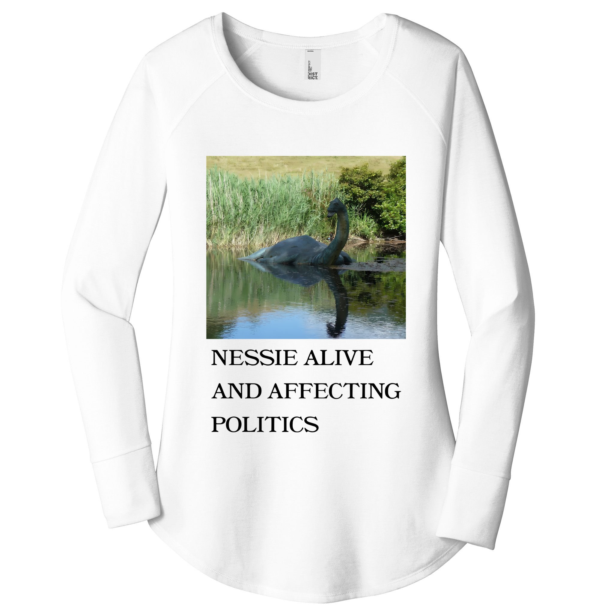 Nessie Alive And Affecting Politics Women's Perfect Tri Tunic Long Sleeve Shirt