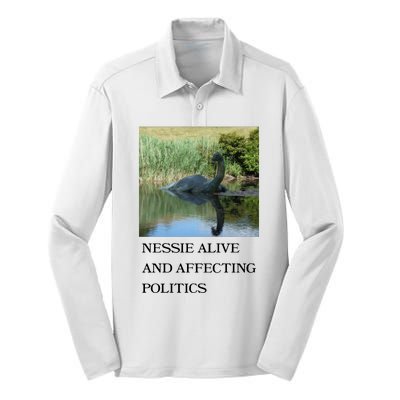 Nessie Alive And Affecting Politics Silk Touch Performance Long Sleeve Polo